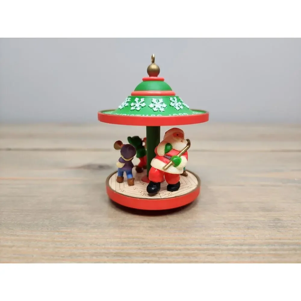 Hallmark 1983 Santa & Friends Carousel Christmas Ornament